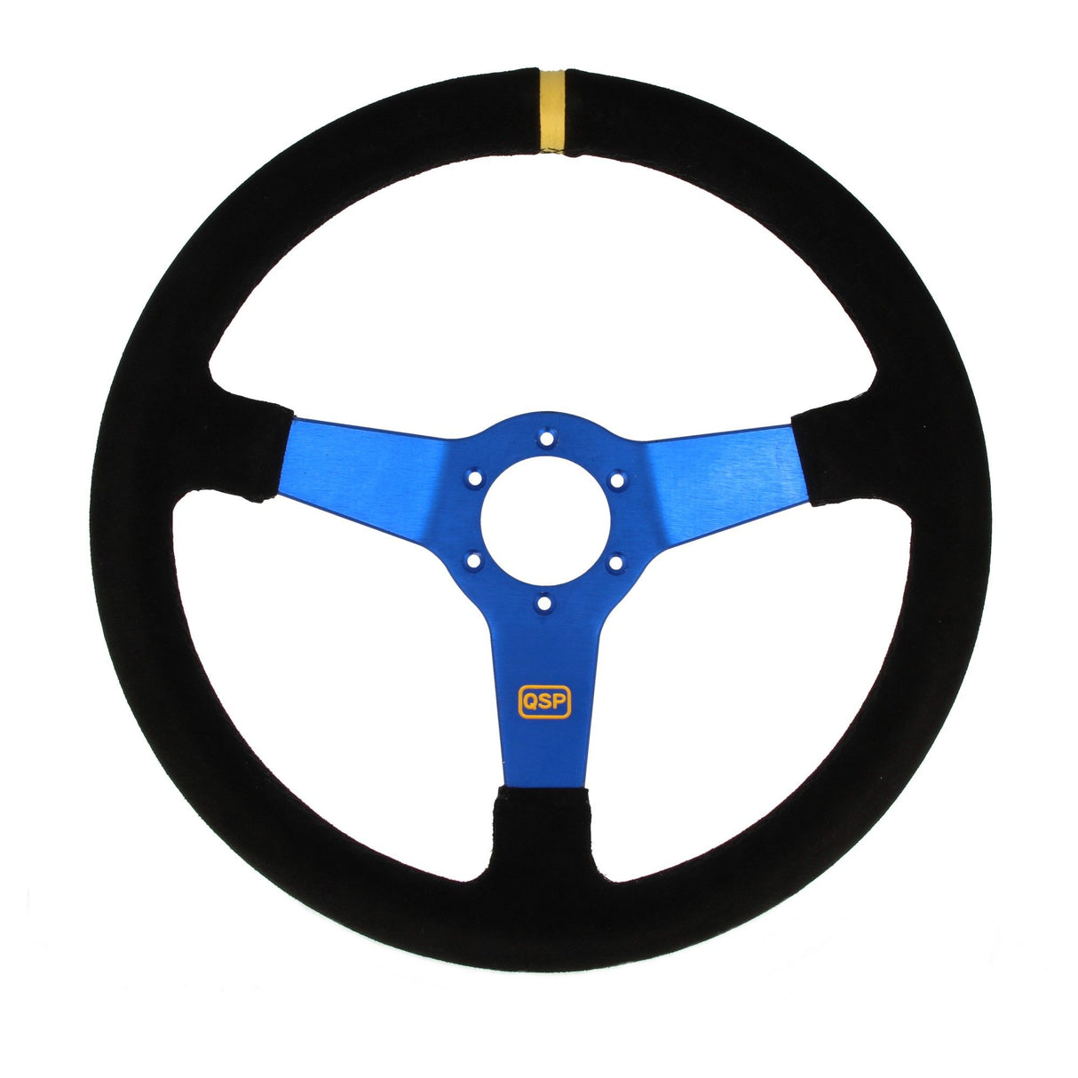 QSP Sports steering wheel suede 350 mm deep 70 mm