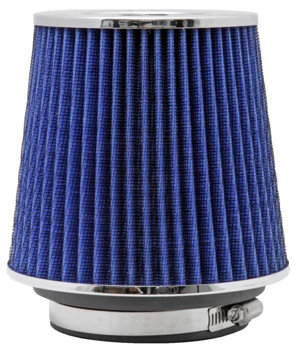 K&N cone air filter length 140mm diameter 76/89/102mm blue