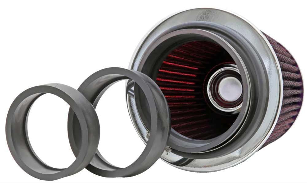 K&N cone air filter length 140mm diameter 76/89/102mm red