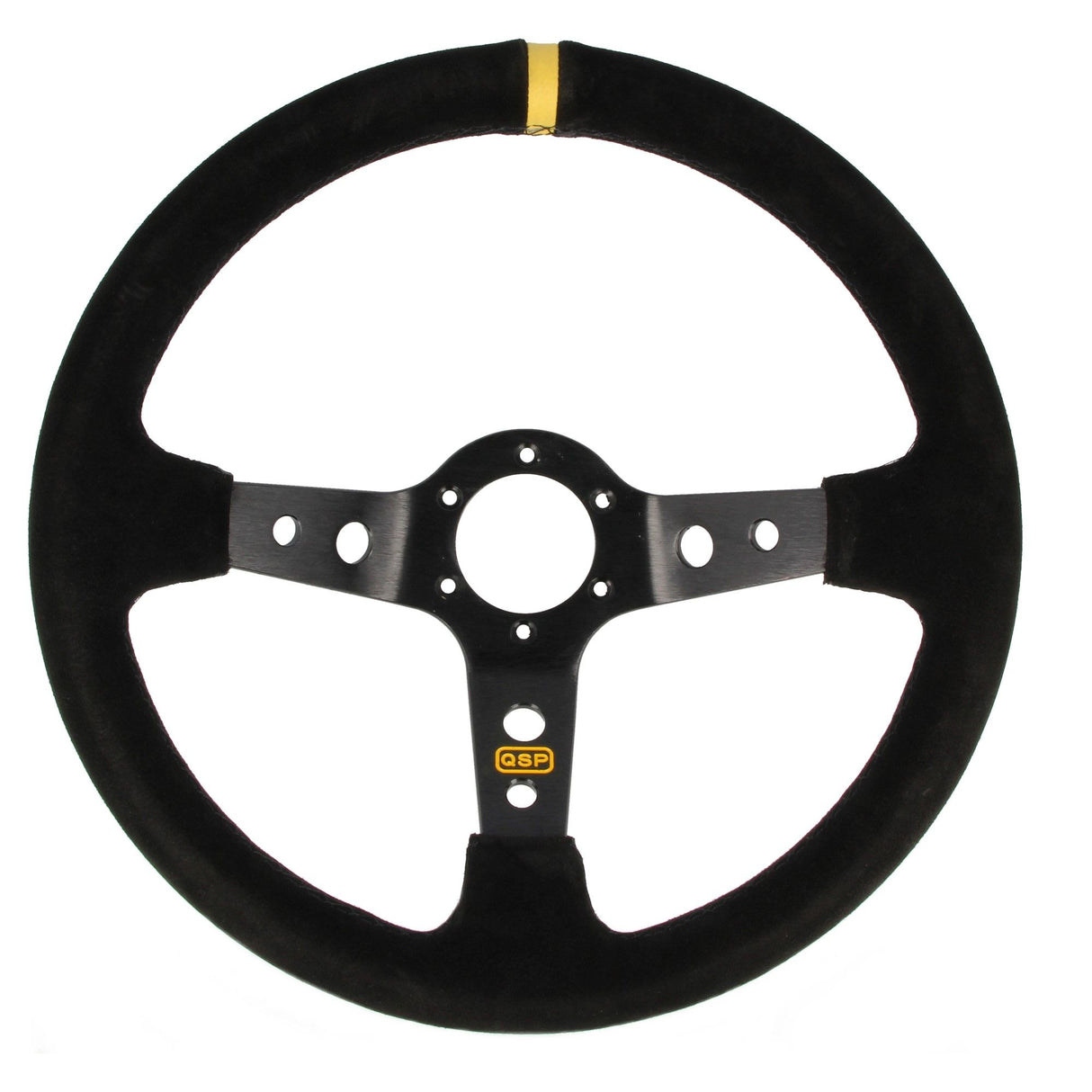 QSP Sports steering wheel suede 350 mm deep 90 mm