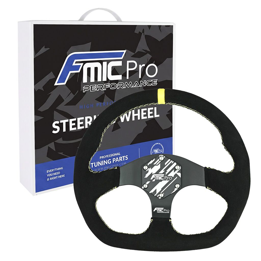 Sport Steering Wheel FMIC.Pro D-Shape suede 325mm offset 42mm