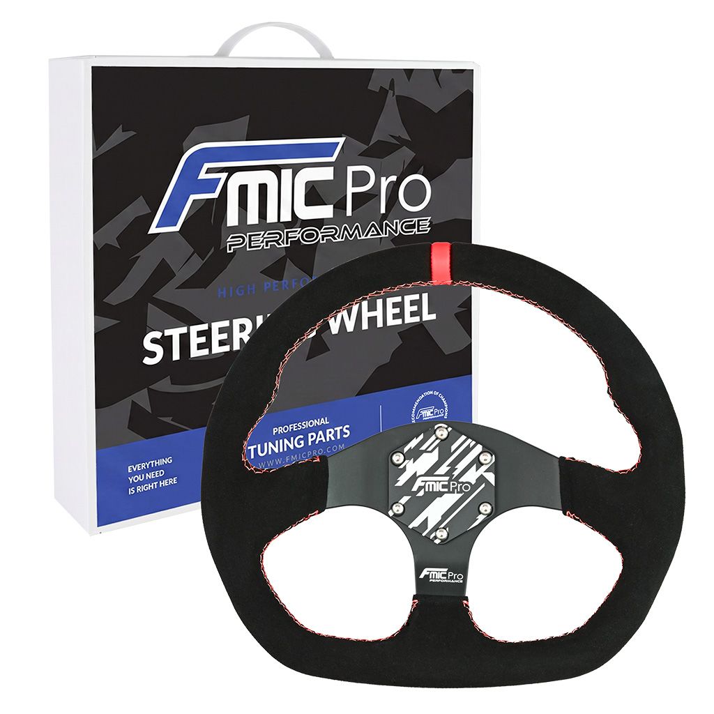 Sport Steering Wheel FMIC.Pro D-Shape suede 325mm offset 42mm