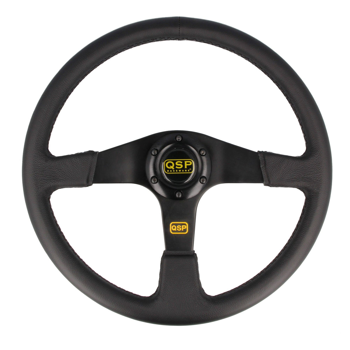 QSP Sports steering wheel leather 380 mm flat