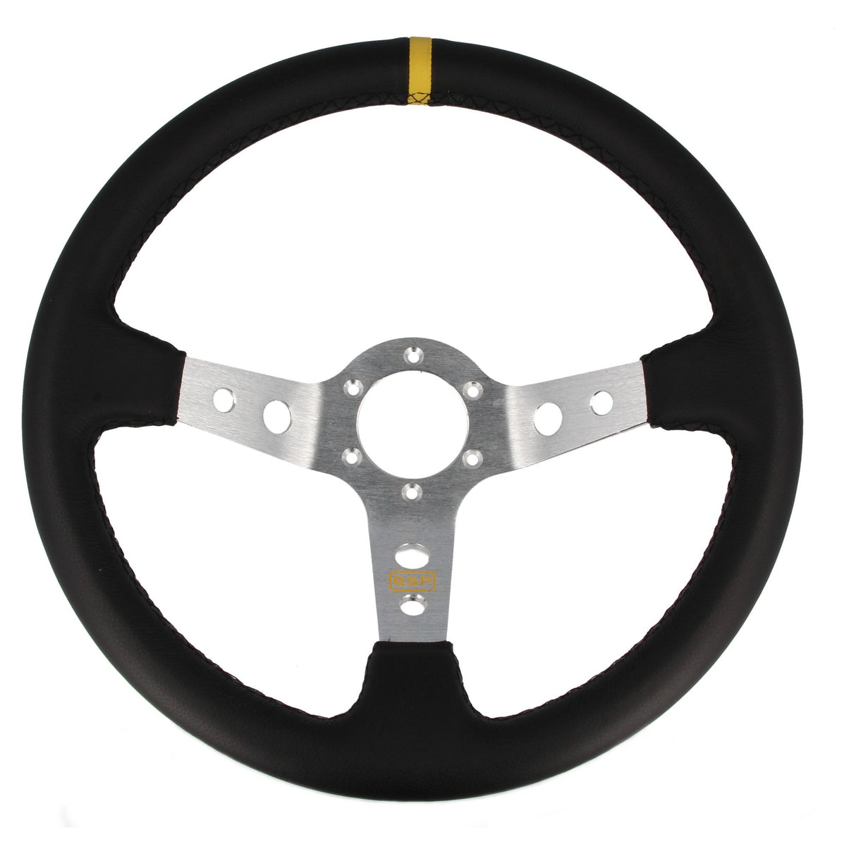 QSP Sports steering wheel leather 350 mm deep 90 mm