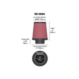 K&N cone air filter length 152mm diameter 89mm