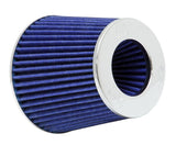 K&N cone air filter length 140mm diameter 76/89/102mm blue