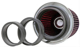 K&N cone air filter length 140mm diameter 76/89/102mm red