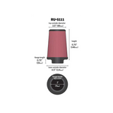 K&N cone air filter length 146mm diameter 76mm