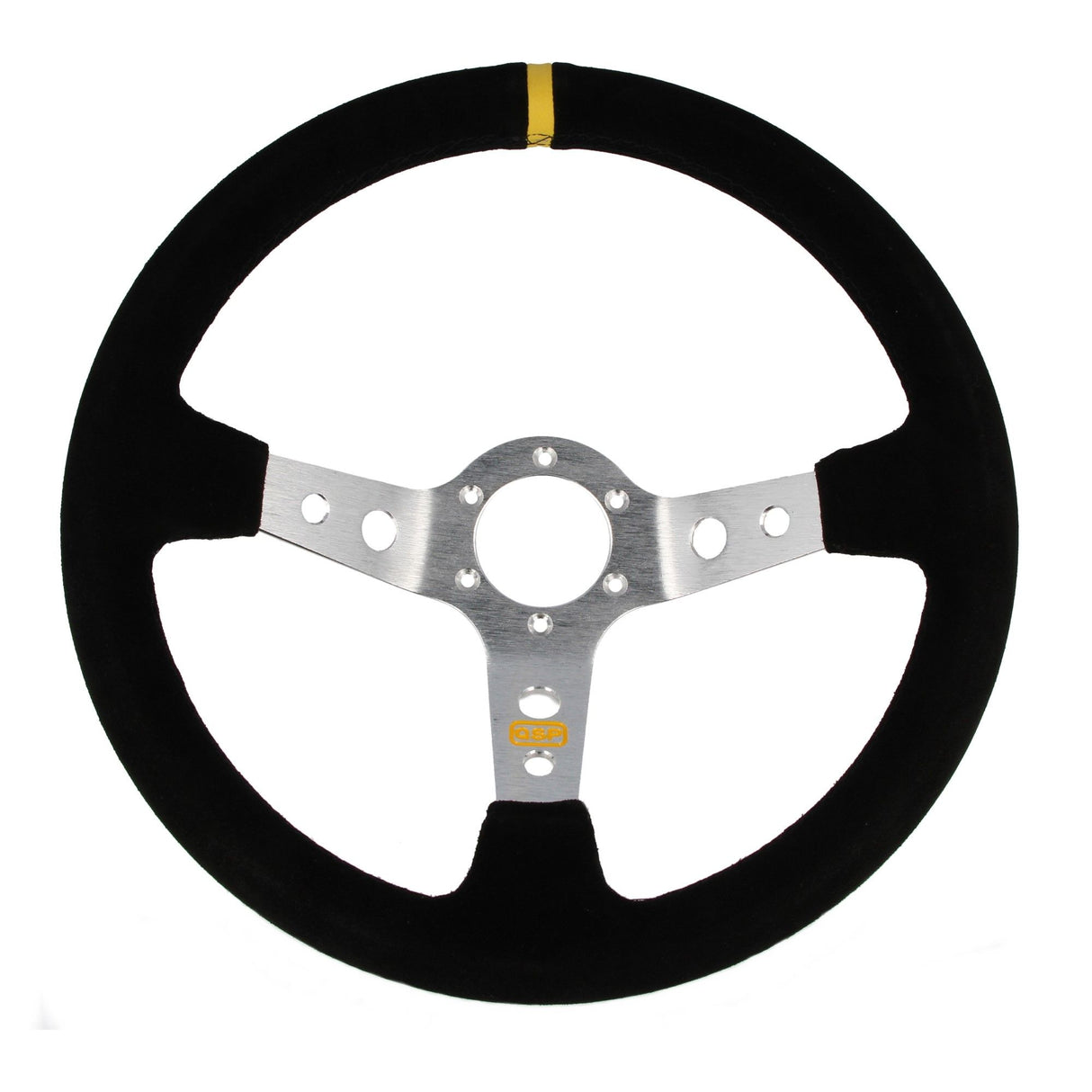 QSP Sports steering wheel suede 350 mm deep 90 mm